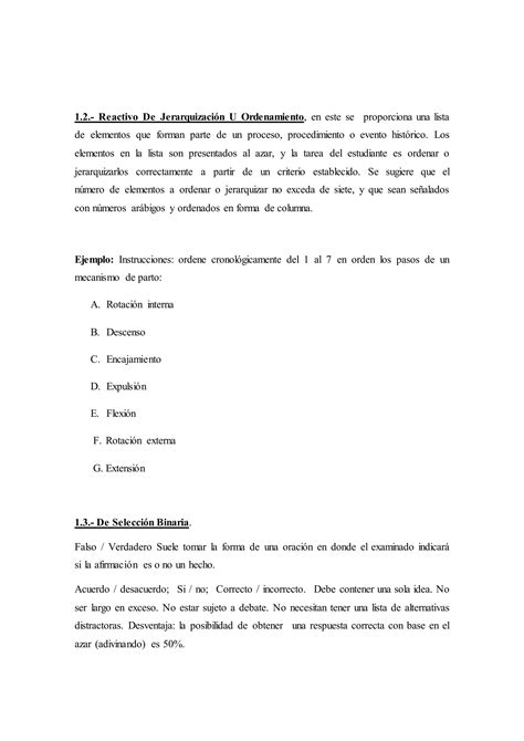 Formatos De Respuestas Psicometr A Pdf