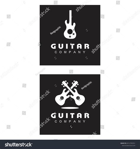 Cross Guitar Music Band Emblem Stamp Stock Vector Royalty Free 2012700761 Shutterstock