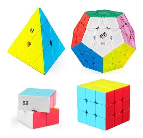 Pack Set Cubo Velocidad Qiyi Pyra Mega X X Stickerless Color De