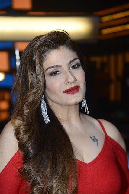 Raveena Tandon Hot In Red Dress RitzyStar