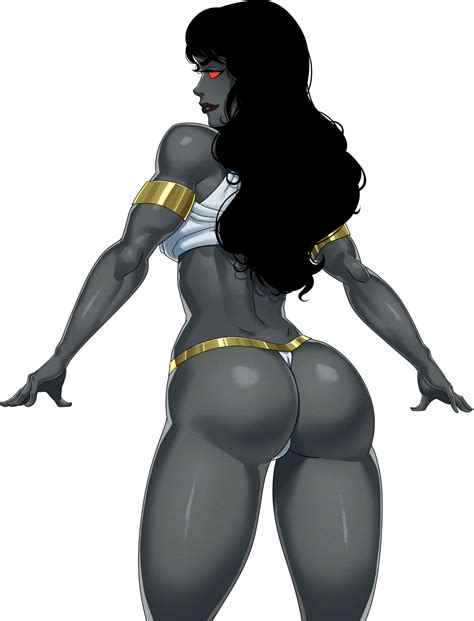 Rule 34 1girls Ass Big Breasts Black Hair Dc Dc Comics Female Only Grail Grey Skin Looking At