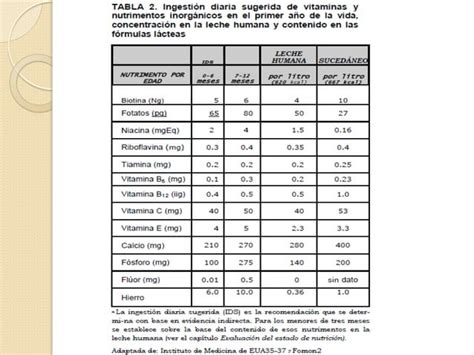 Requerimientos Nutricionales En El Primer A O De Vida Ppt