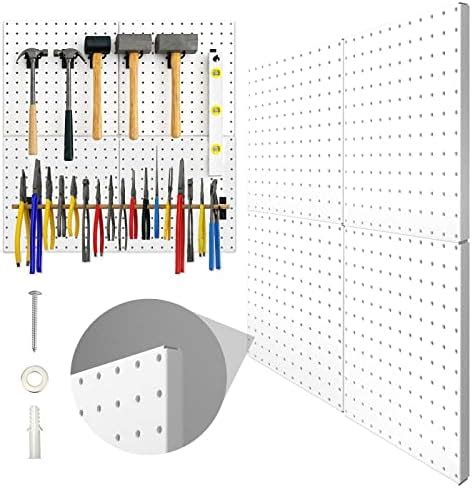 Amazon Peg Board 4 Pack Metal Pegboard Panels White Pegboards