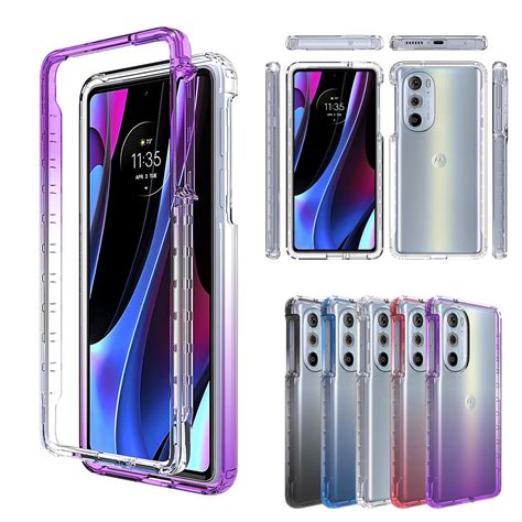 360 Full Body Double 2in 1 Clear Phone Case For Moto Edge 20 30 Pro 20