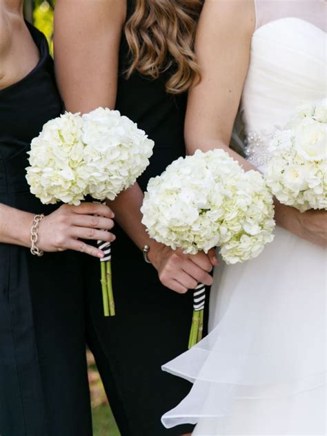 Hydrangea Bridesmaid Bouquets Hydrangea Bridesmaid Bouquet White