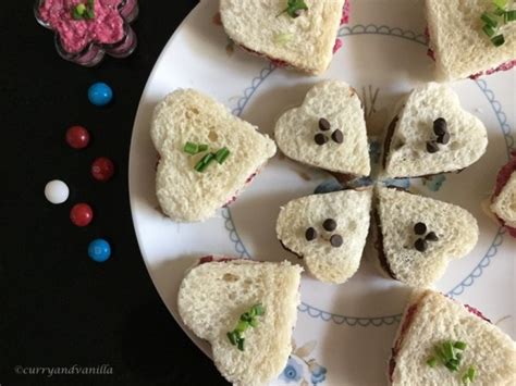 Heart Shaped Tea Sandwiches Recipe Curryandvanilla