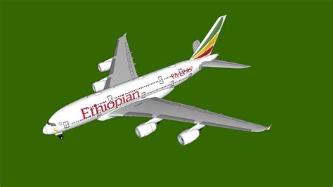 Ethiopian Airlines Airbus A380 800 3d Warehouse