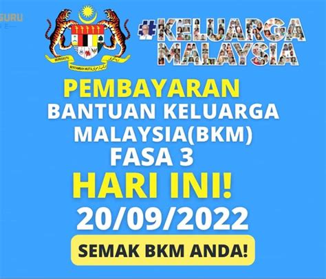 Pembayaran BKM Fasa 3 Official Pada Hari Ini 20 9 2022 L Semak BKM Anda