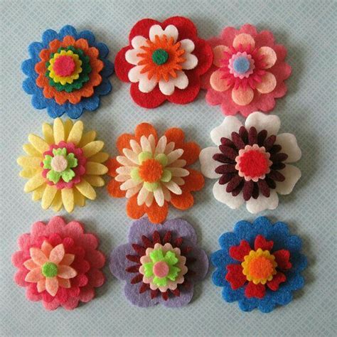 Moldes Y Diseños De Flores En Fieltro Artofit 1a0 Felt Ornaments