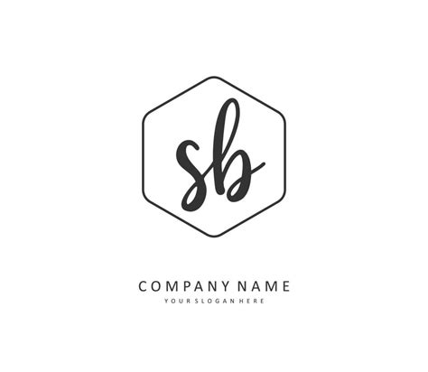 S B Sb Initial Letter Handwriting And Signature Logo A Concept