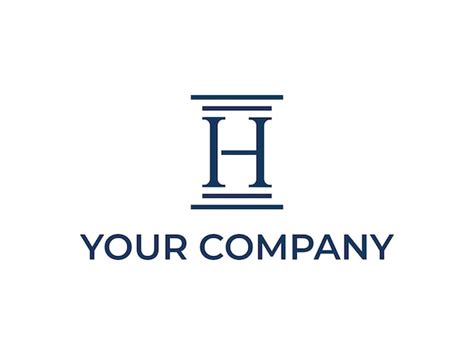 Premium Vector Initial Letter H For Law Firm Logo Icon Vector Design