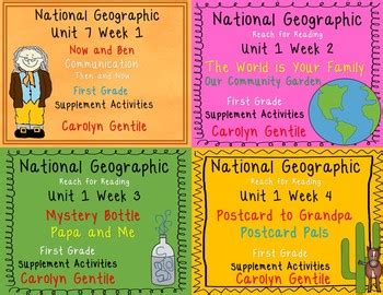 National Geographic Reach For Reading Unit 7 Bundle First Grade TPT