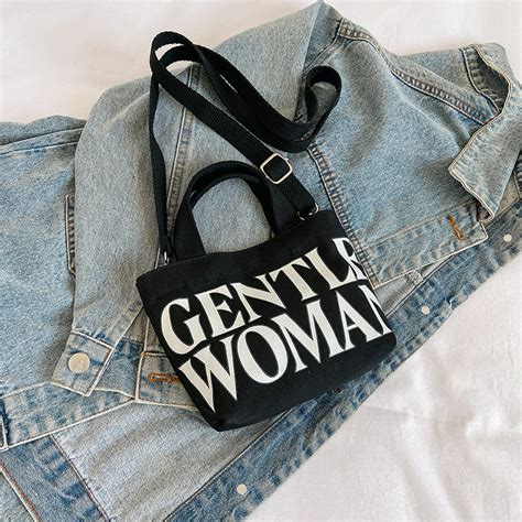 High Quality Gentlewoman Micro Tote Bag Mini Stylish Personality Letter