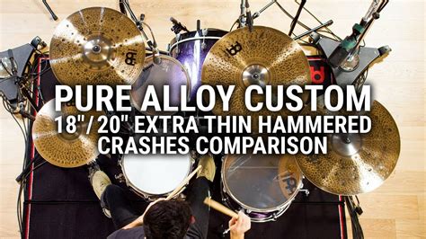 Meinl Cymbals Pure Alloy Custom Extra Thin Hammered Crashes