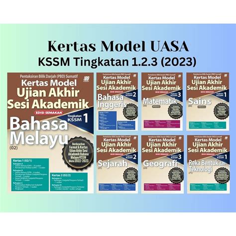 Sasbadi Kertas Model Uasa Kssm Tingkatan 123 Edisi Semakan 2023 Shopee Malaysia