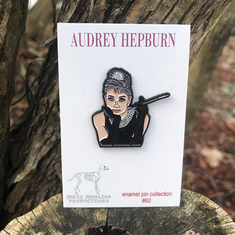 Audrey Hepburn Enamel Pin Lapel Pin T For Her Etsy