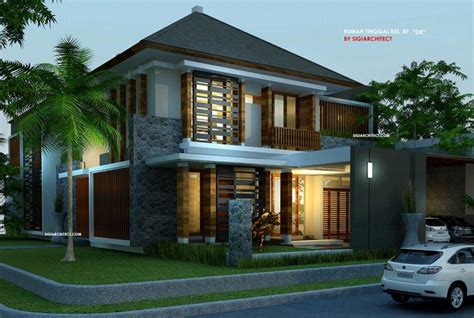 Desain Eksterior Rumah Tropis Modern Contoh Surat