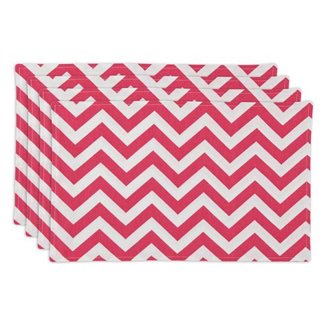 Have To Have It Chooty And Co Zig Zag Candy Pink Lined Placemat Set