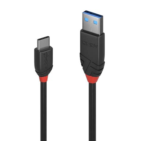 1m Usb 32 Type A To C Cable 10gbps Black Line Cables And Adapters From Lindy Uk