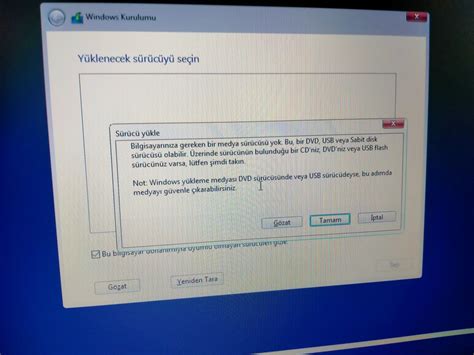 Windows Kurulumunda Bilgisayar N Zda Gereken Medya S R C S Yok