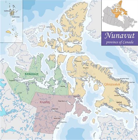 Street Map Of Iqaluit Nunavut Territory Canada Stock Illustration