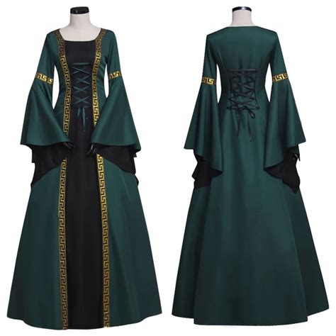 Dark Green Medieval Renaissance Dress Ball Gown Adult Gothic Fantasy