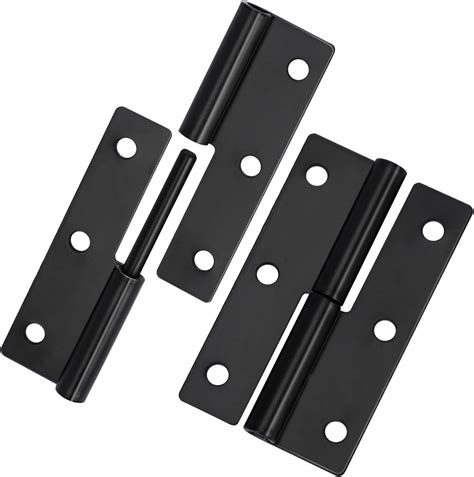 Pcs Black Lift Off Hinge Inch Stainless Steel Detachable Small