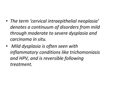 Cervical Intraepithelial Neoplasia Carcinoma Of Cervix Ppt