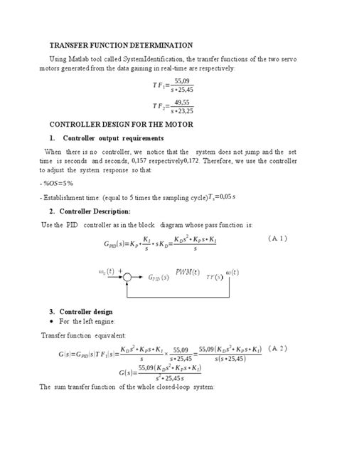 Controller Design For The Motor | PDF