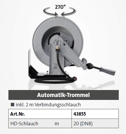 Kr Nzle Schlauchtrommel Grau Automatik