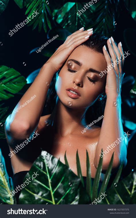 Selective Focus Naked Woman Closed Eyes Stock Photo Shutterstock