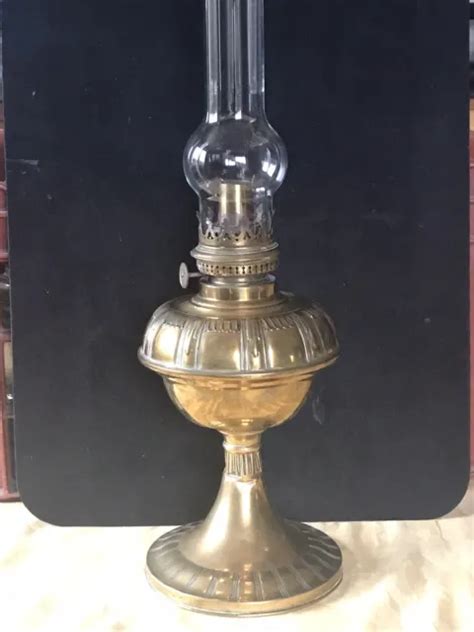 Ancienne Grosse Lampe P Trole En Laiton Eur Picclick Fr