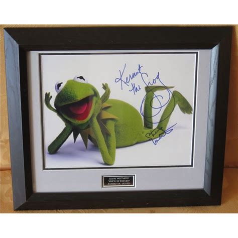 Framed 'Kermit the Frog' Signed Steve Whitmire w/ COA 14"x12"