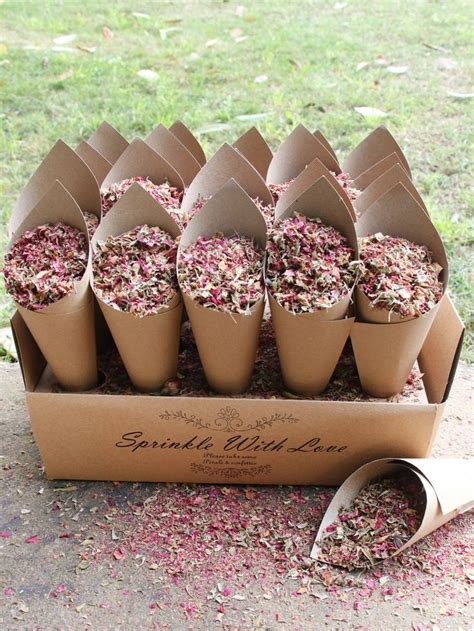 Ensemble De C Nes De Confettis En Papier Kraft Personnalis S Support