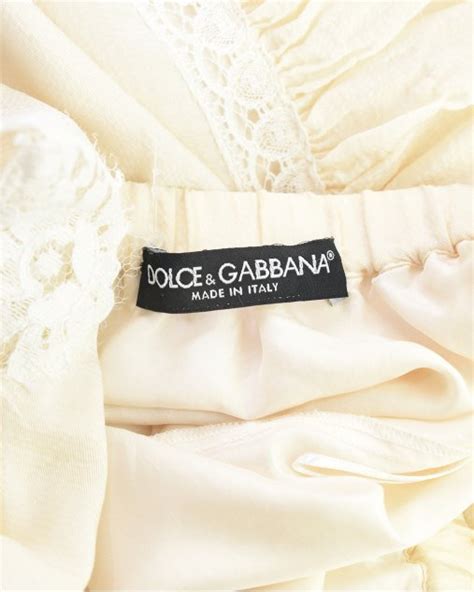 Saia Dolce Gabbana Original Renda Off White Feminina