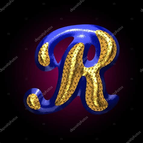 Vector Golden And Blue Letter R Stock Vector Videodoctor 39245033