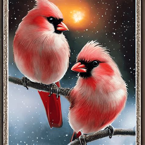 Red Birds In Snow Graphics