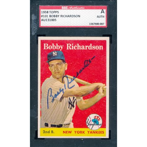 Bobby Richardson Signed Topps A Sgc Pristine Auction