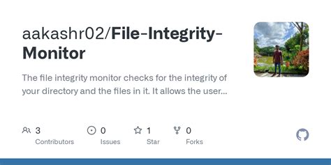 GitHub Aakashr02 File Integrity Monitor The File Integrity Monitor