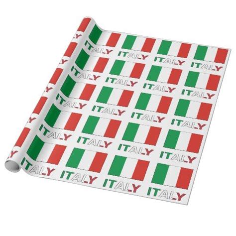 Italy And Italian Flag Tiled Wrapping Paper In 2022