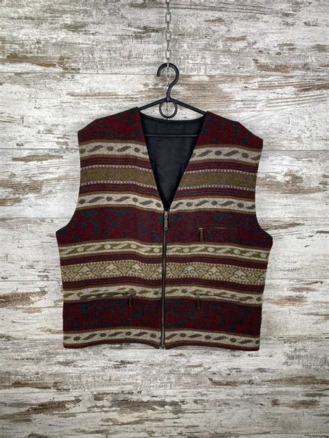 Tweed Vintage Mens Vintage Tweed Vest Multicolor Y2 Gem