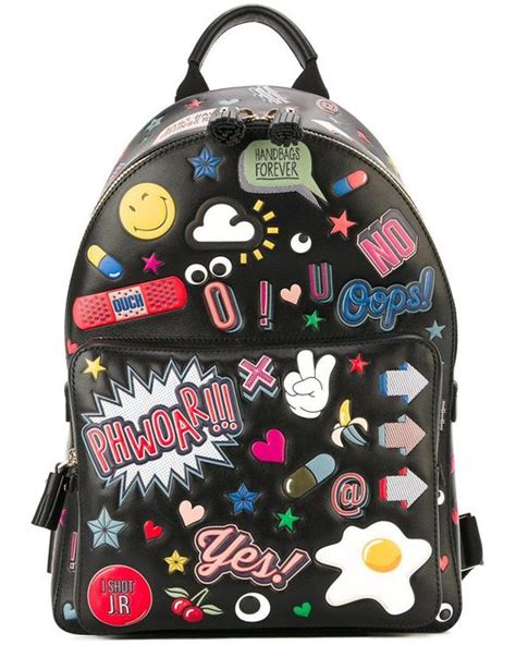 Anya Hindmarch 'all Over Stickers' Backpack in Black | Lyst