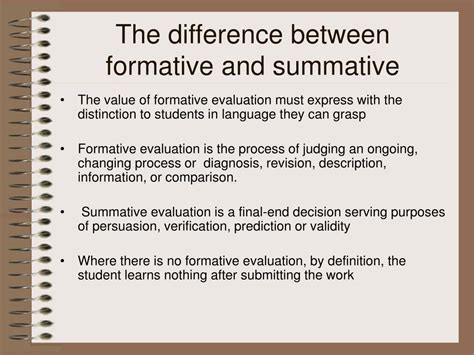 Comparison Formative And Summative Assessments