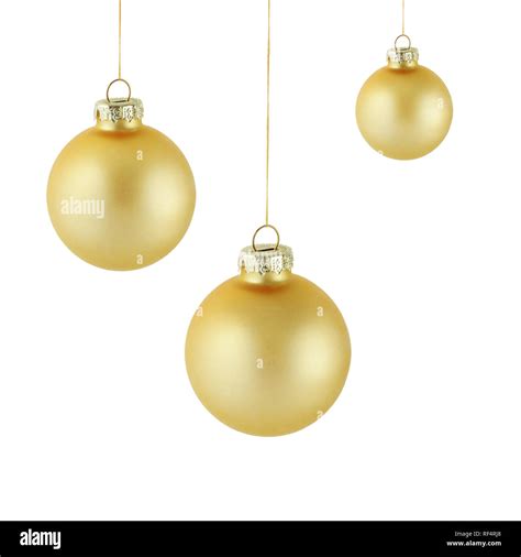 Christmas Baubles Isolated On White Stock Photo Alamy