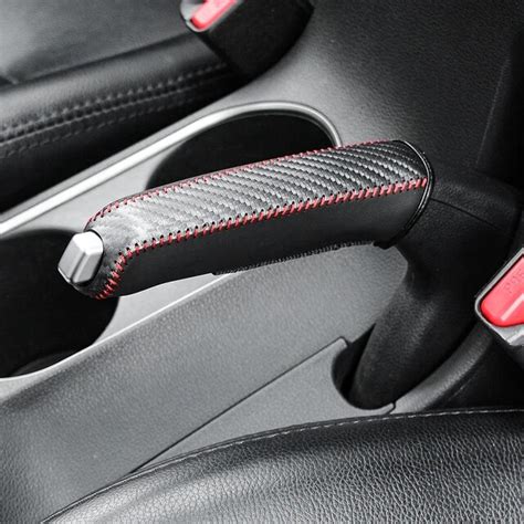 Carbon Fiber Leather Gears Handbrake Cover For Audi A S A S A A