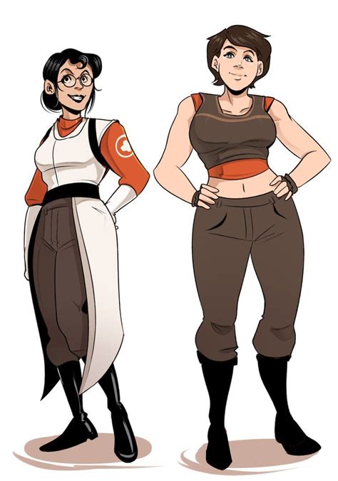 Fem Heavy And Medic By On Deviantart Team Fortress 2 Medic