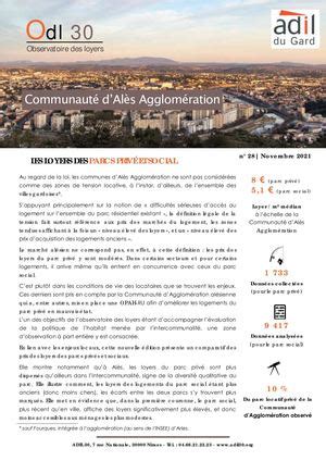 Calaméo Observatoire des loyers du parc social en 2021 sur Alès