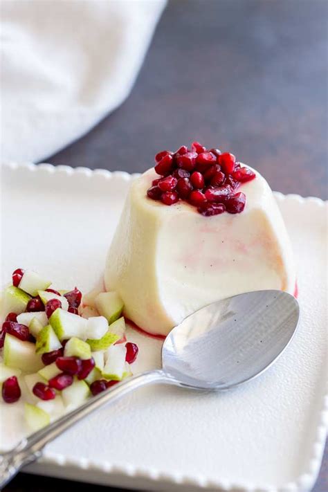 Pear And Pomegranate Panna Cotta Sprinkles And Sprouts