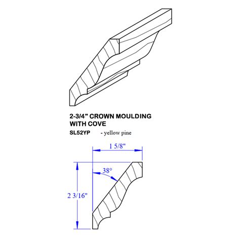 2 3 4 Crown Moulding With Cove Southern Lumber And Millwork Corp