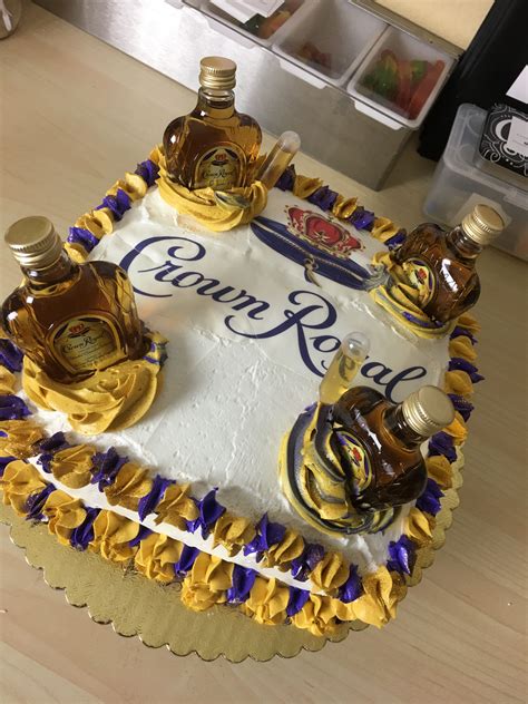 Crown Royal Liquor Cake Birthday Cakes For Men Th Birthday Cakes